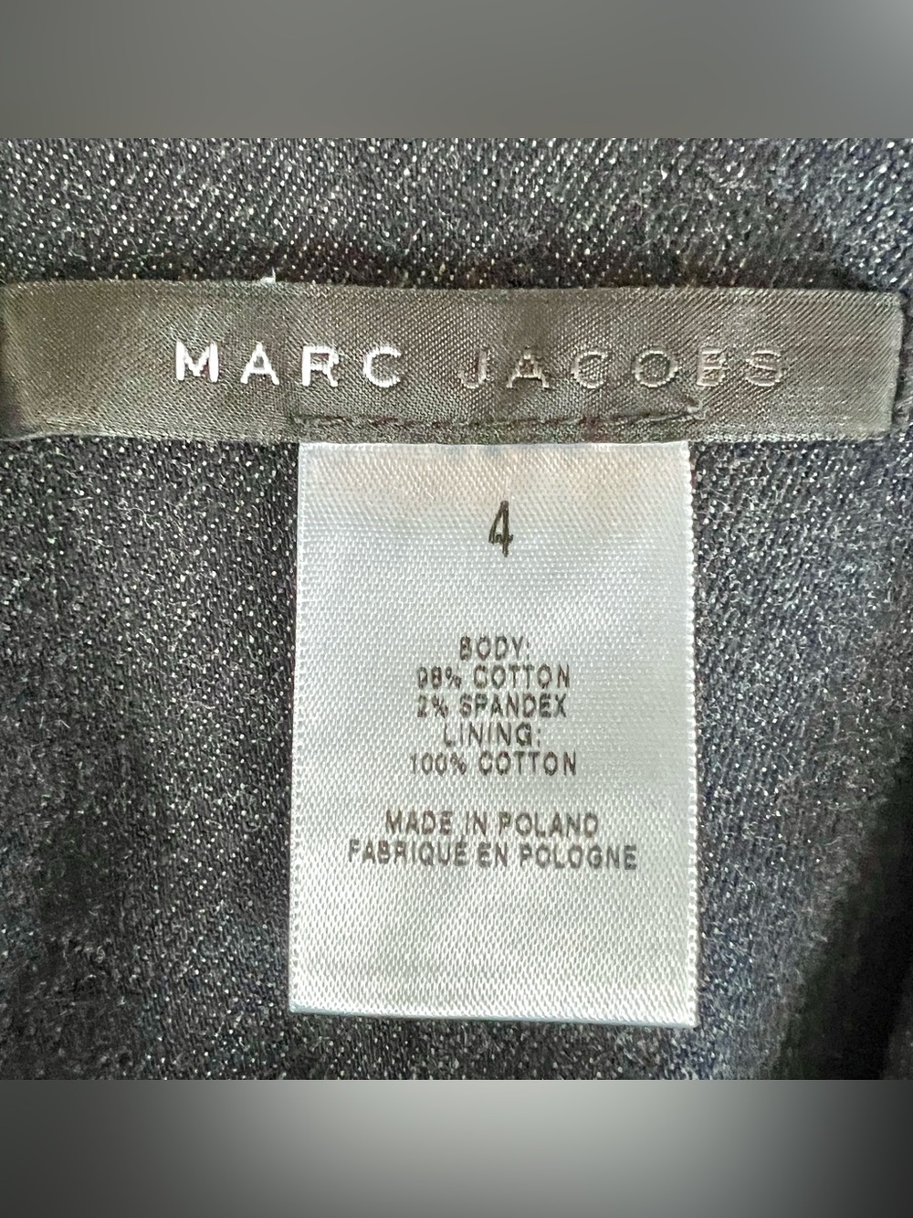 Marc Jacobs Y2K Dark Blue Denim Jean Jacket Blazer Women’s Size 4 Tailored - Picture 2 of 16
